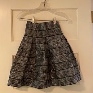H&M extra small metallic weave skirt